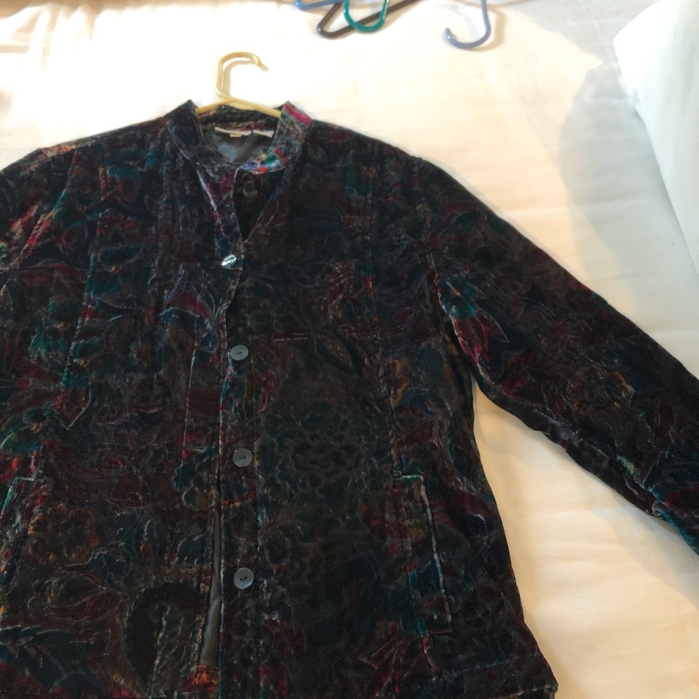 Velour-Like Colorful Jacket